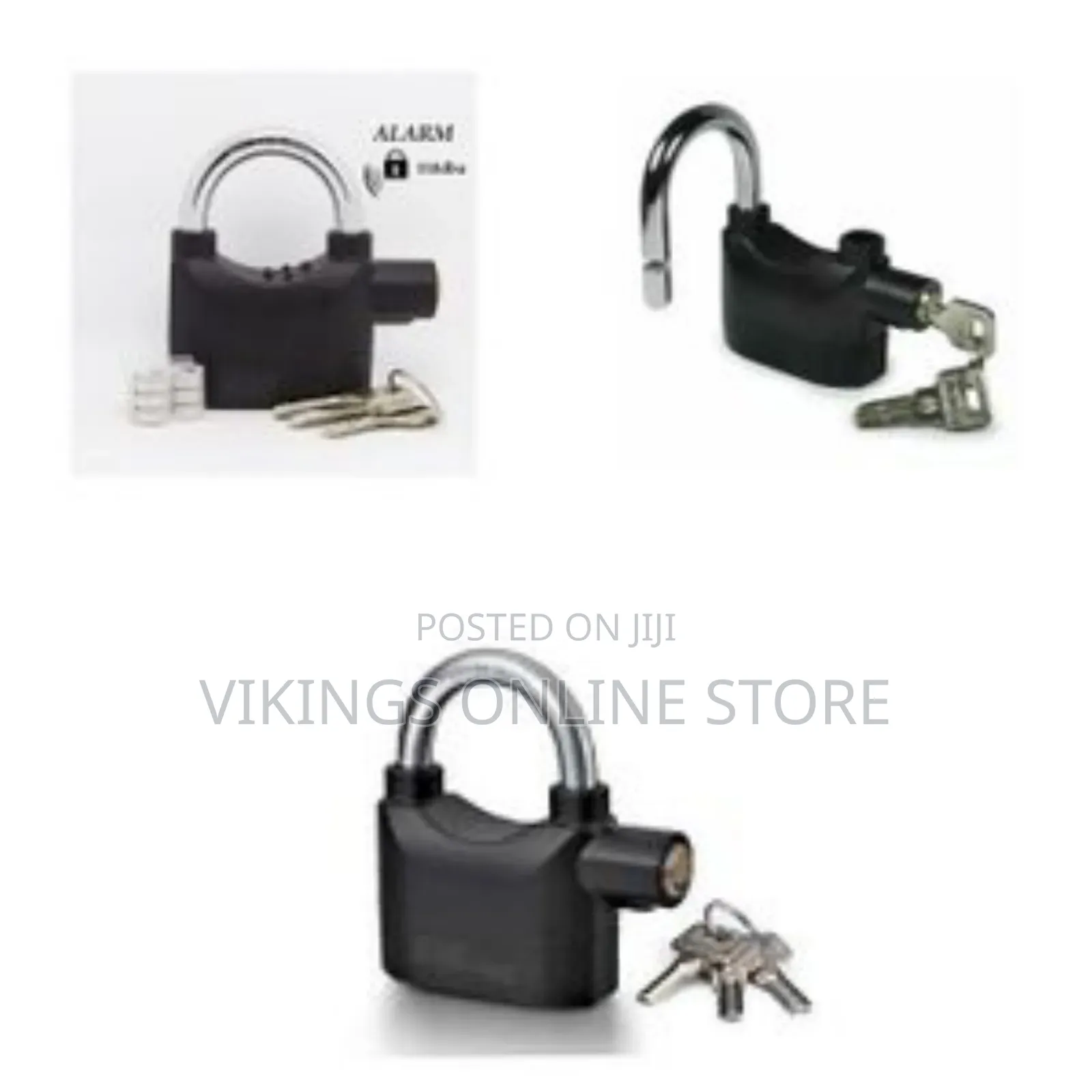 Kinbar Loud Alarm on Intruder Touch Padlock - Black
