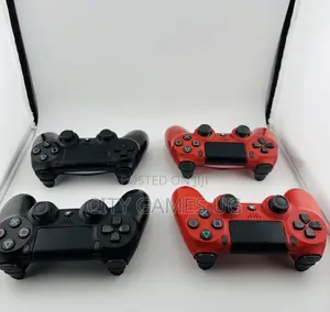 Sony Playstation Wireless Controllers Black And Red
