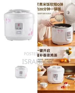 4l Decorative Electric Rice Cooker With Floral Design - Multicolor
