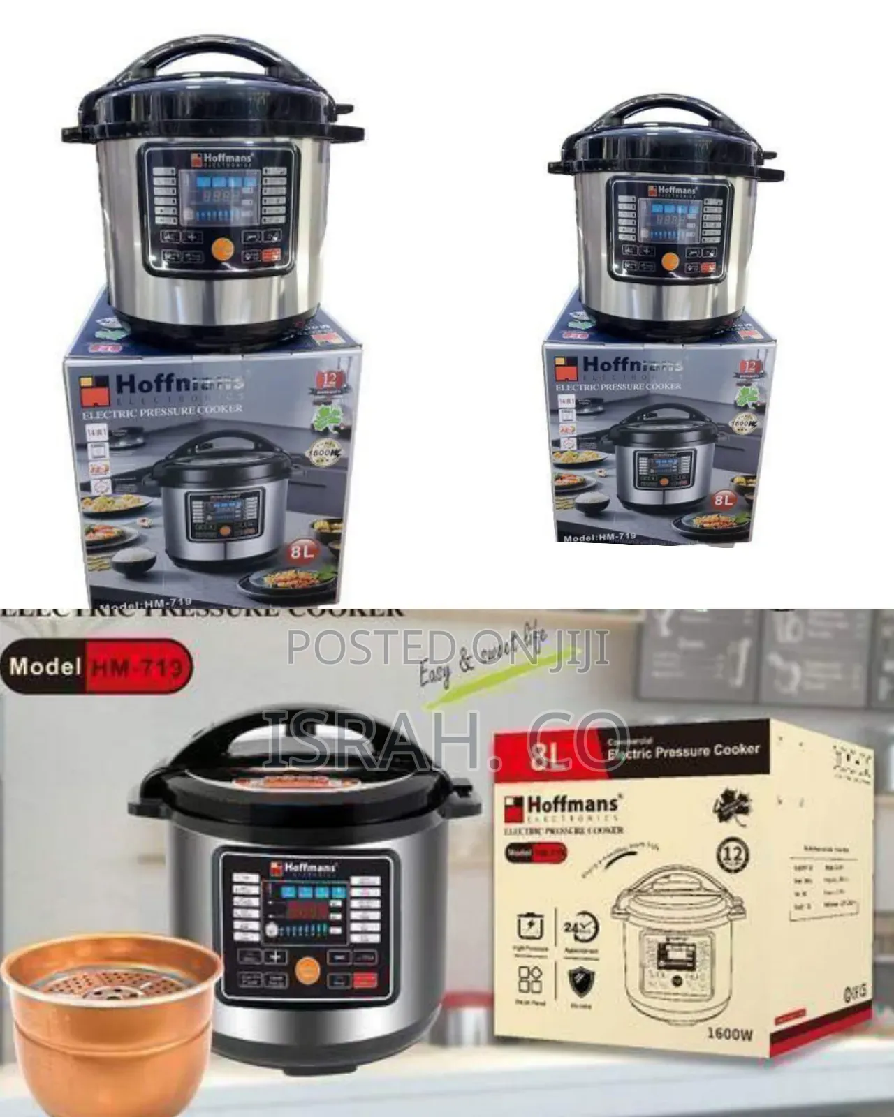 Hoffmans 14-in-1 Electric Pressure Cooker (Model: Hm-719) - Multicolor