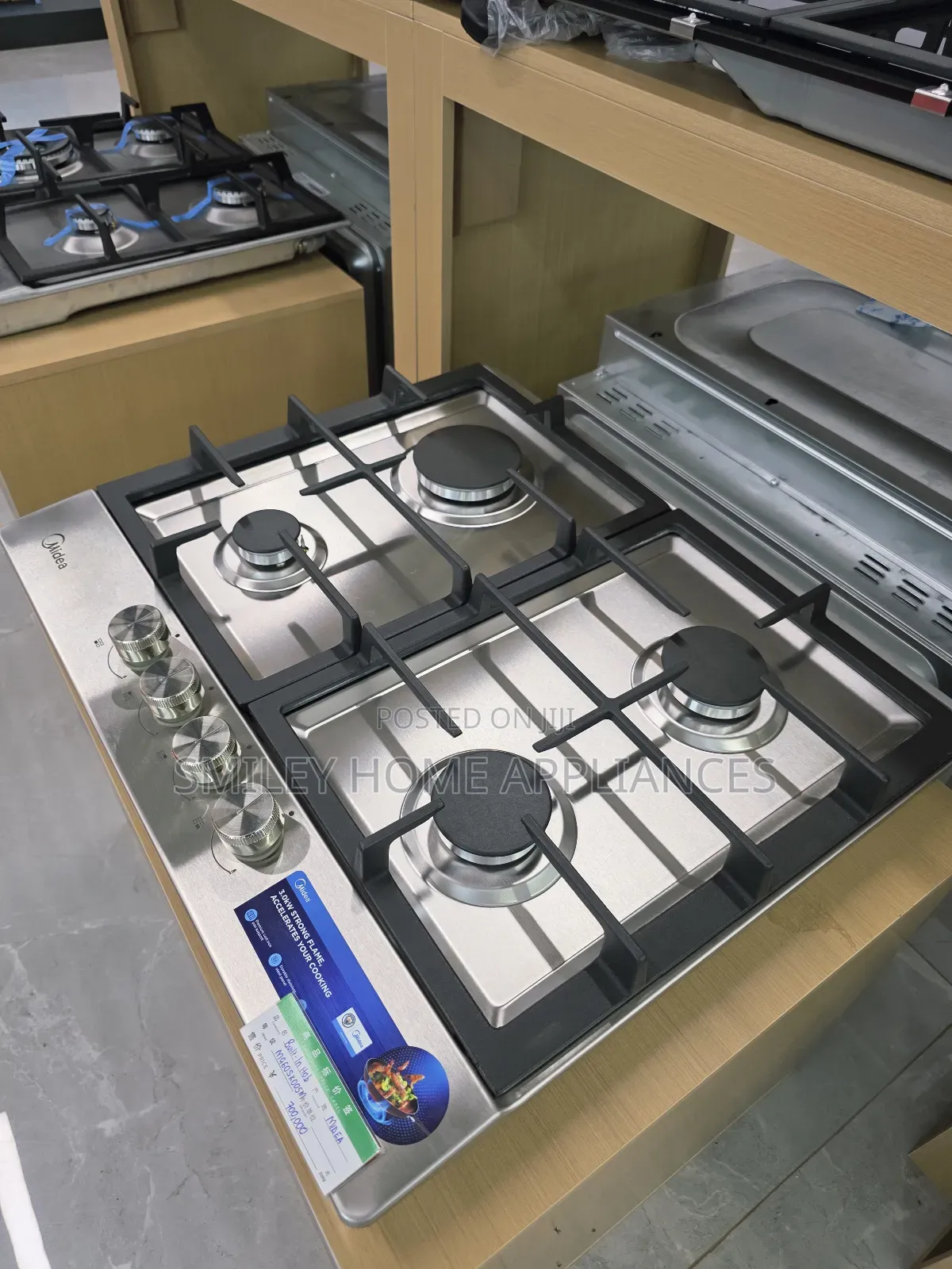 Full Gas Midea Built in 60cm by 60cm Stainless Steel at Discount