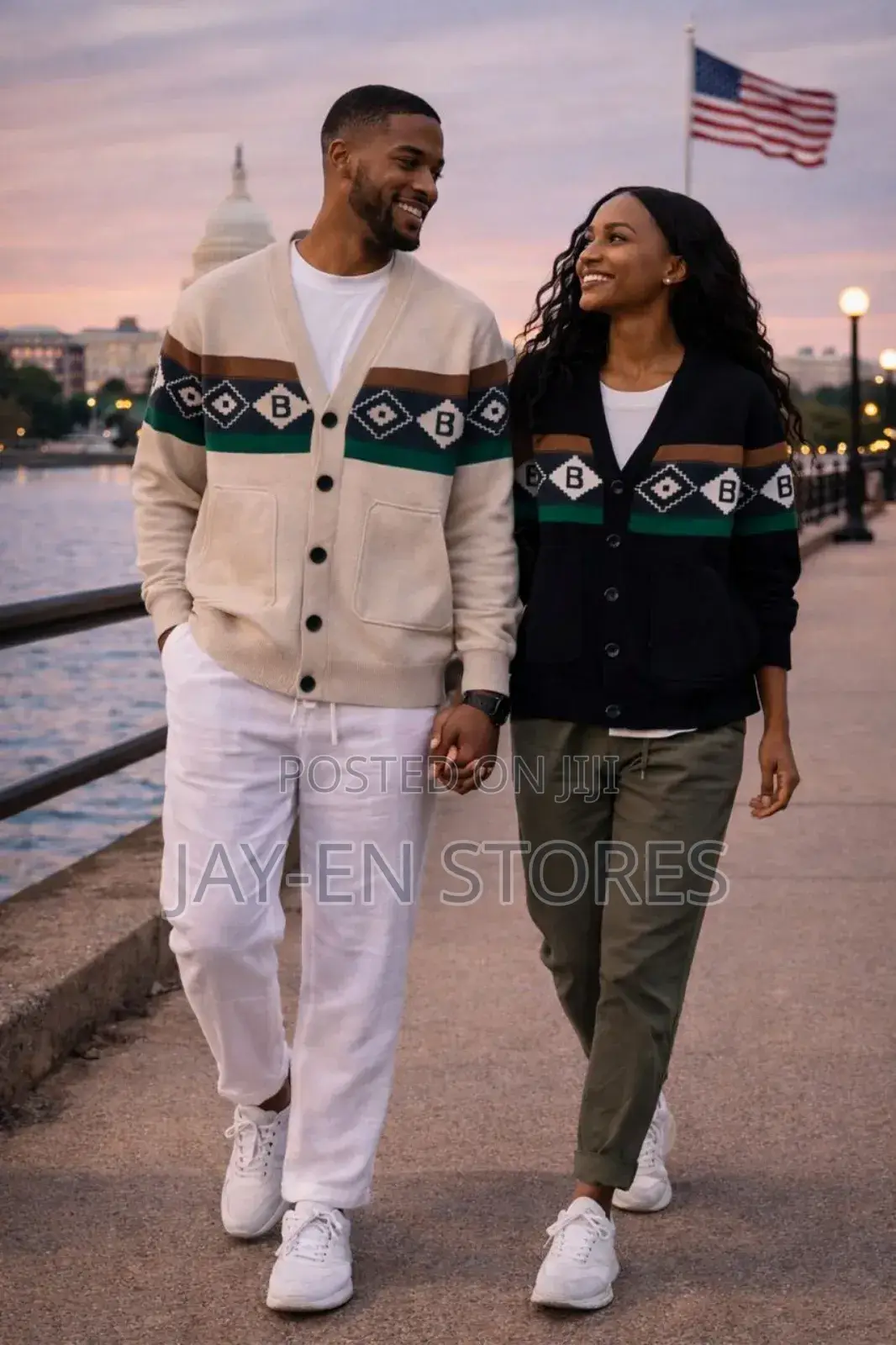Buttoned Designed Unisex Sweaters Available