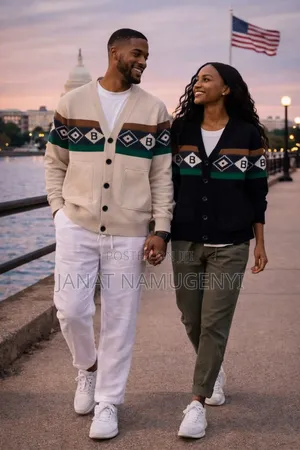 Buttoned Designed Unisex Sweaters Available
