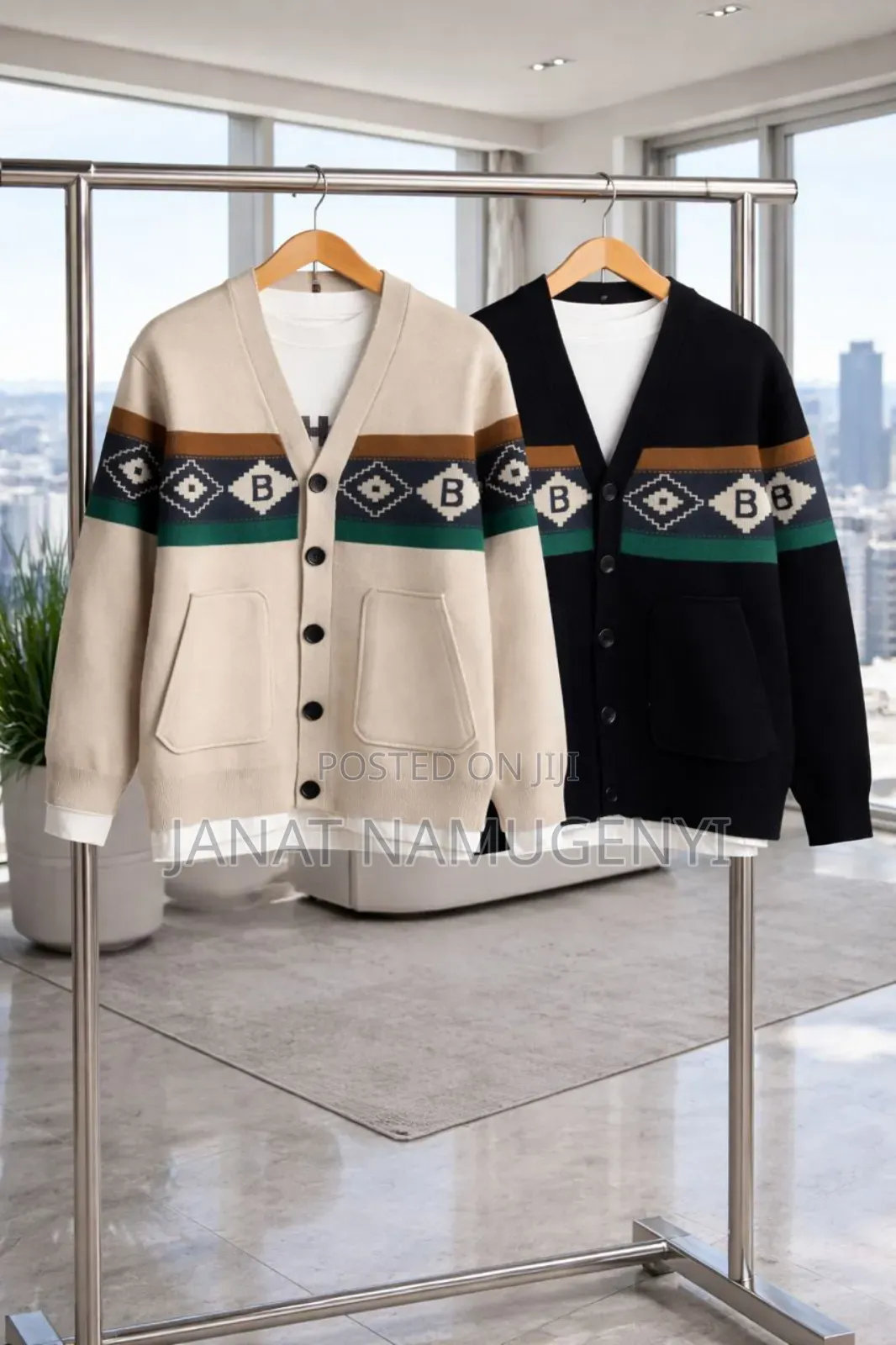 Buttoned Designed Unisex Sweaters Available