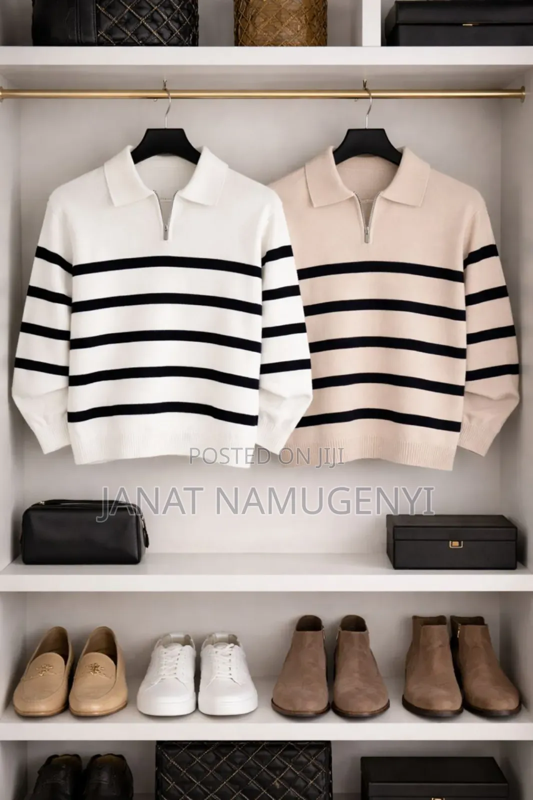 Big Striped Zipped Sweaters