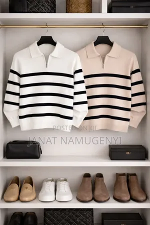 Big Striped Zipped Sweaters