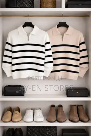 Big Striped Zipped Sweaters