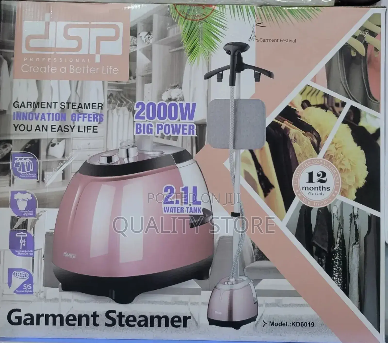 DSP Garment Steamer 2.1 L Kd6019