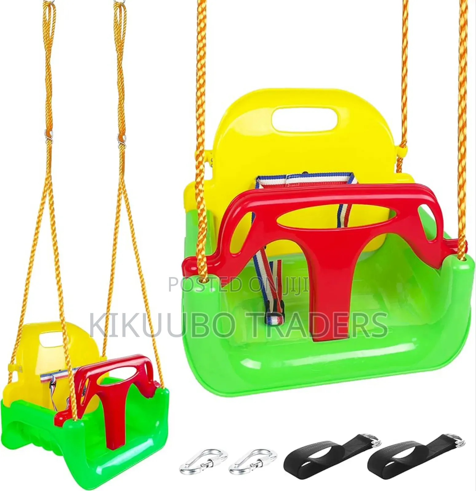 Kids Swing Garden Swing 3 in 1 Adjustable Seat With Back Rest