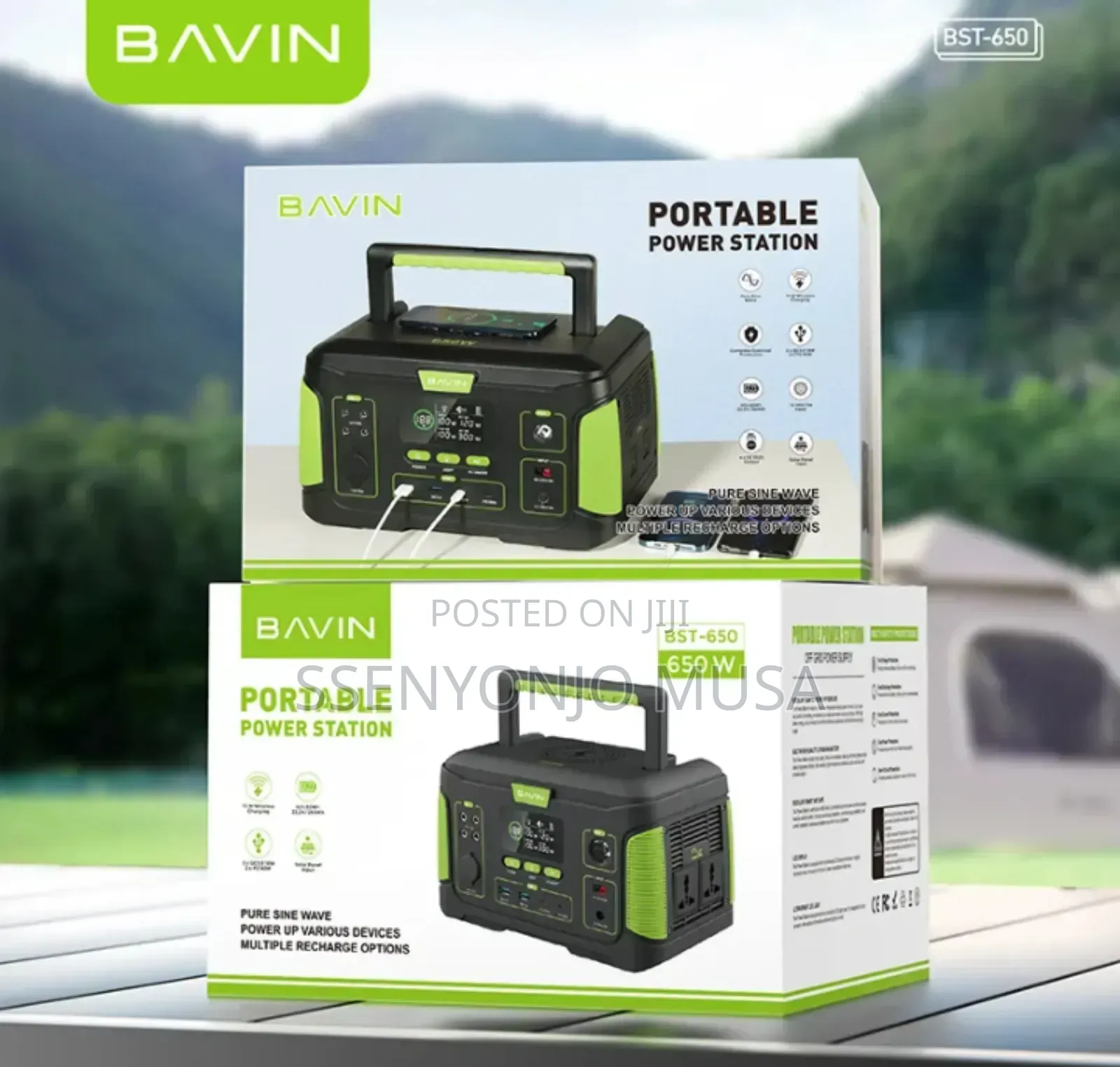 Bavin BST-650 Portable Power Station 650w – Outdoor Solar Generator.