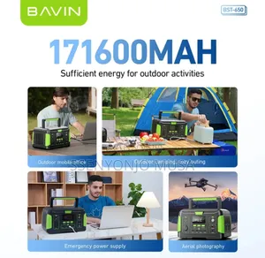 Bavin BST-650 Portable Power Station 650w – Outdoor Solar Generator.