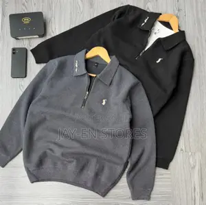 Plain Colored Zipped Sweaters Available