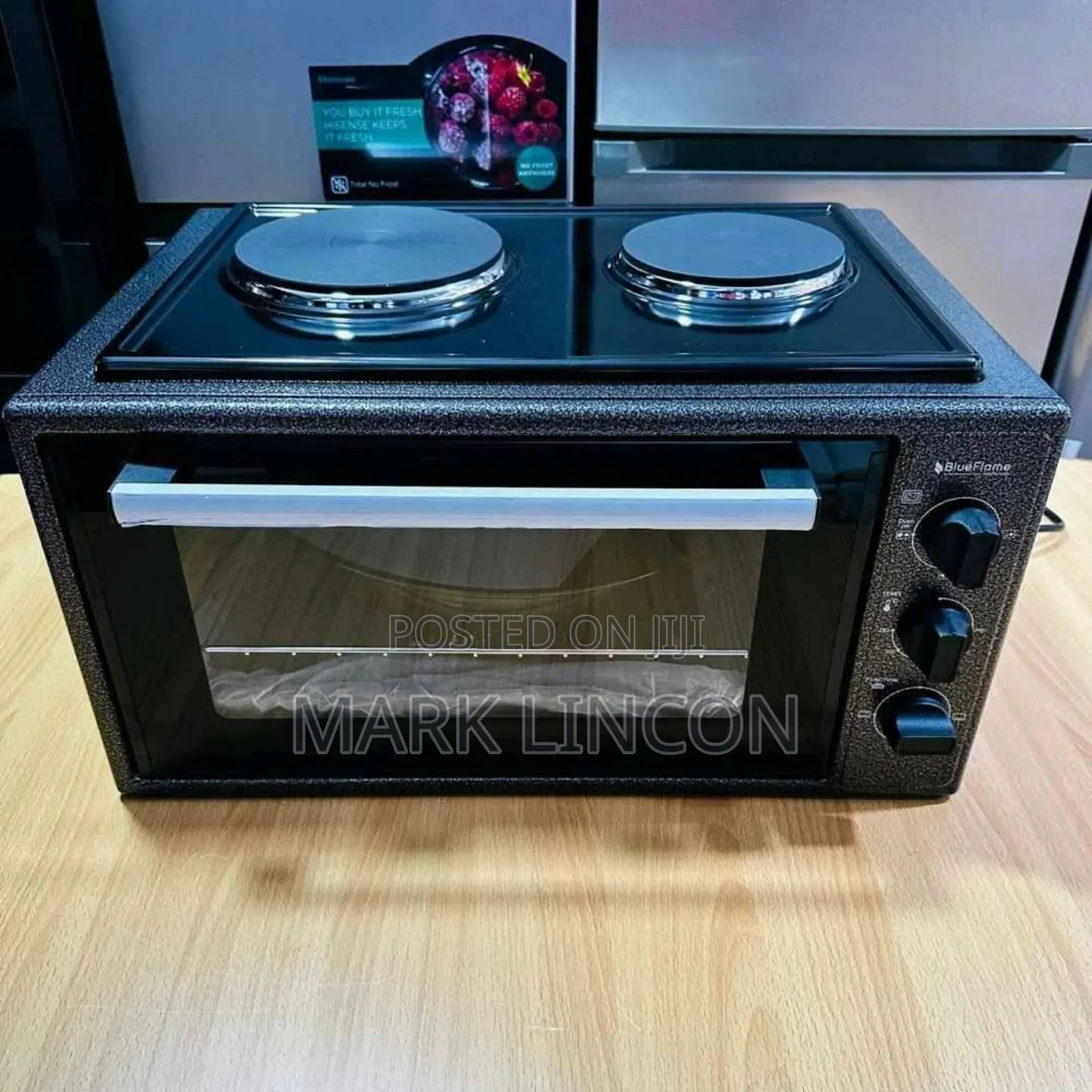 35 Litres Blueflame Electric Mini Oven Featuring Two Hot Plates on Top