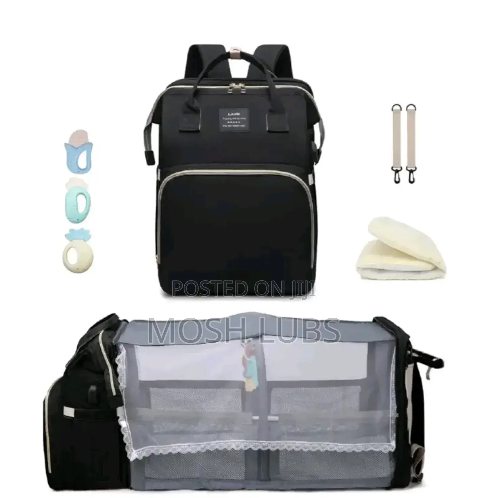 Multipurpose Mothercare Diaper Backpack With A Travel Basinet