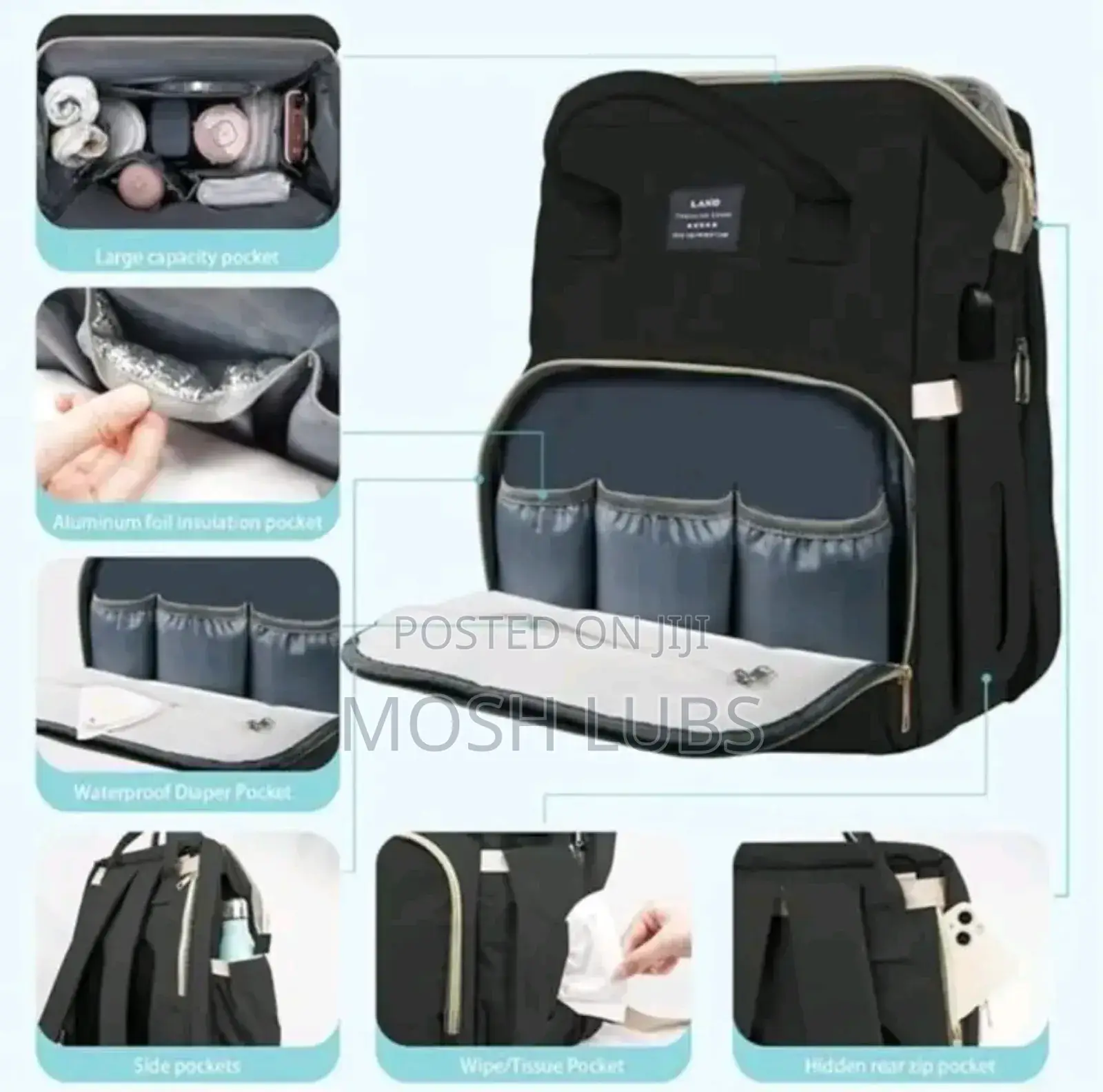 Multipurpose Mothercare Diaper Backpack With A Travel Basinet