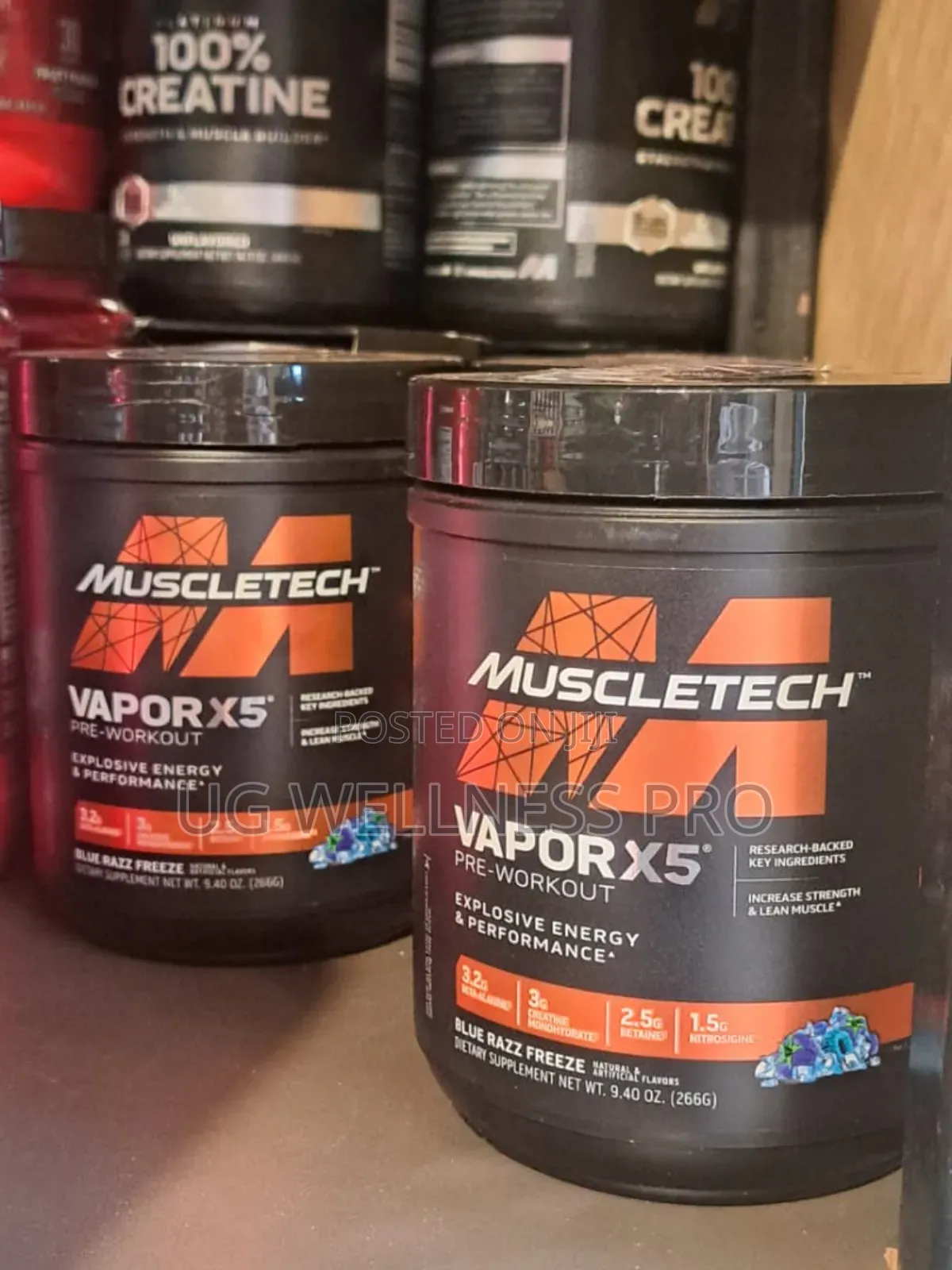 Vapor X5 Explosive Energy Pumps, Zero Jitters Pre-Workout Blue Razz