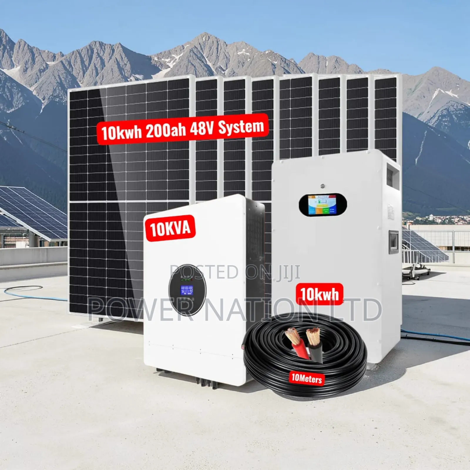 10kwh Lithium Solar System Kit (10kwh 200ah 48v 10kva 48v Hybrid)