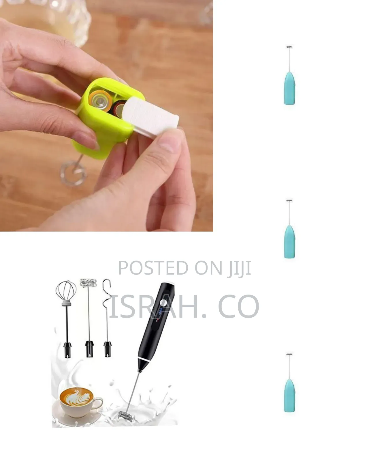 Handheld Electric Milk Frother and Beverage Mixer - Multicolor