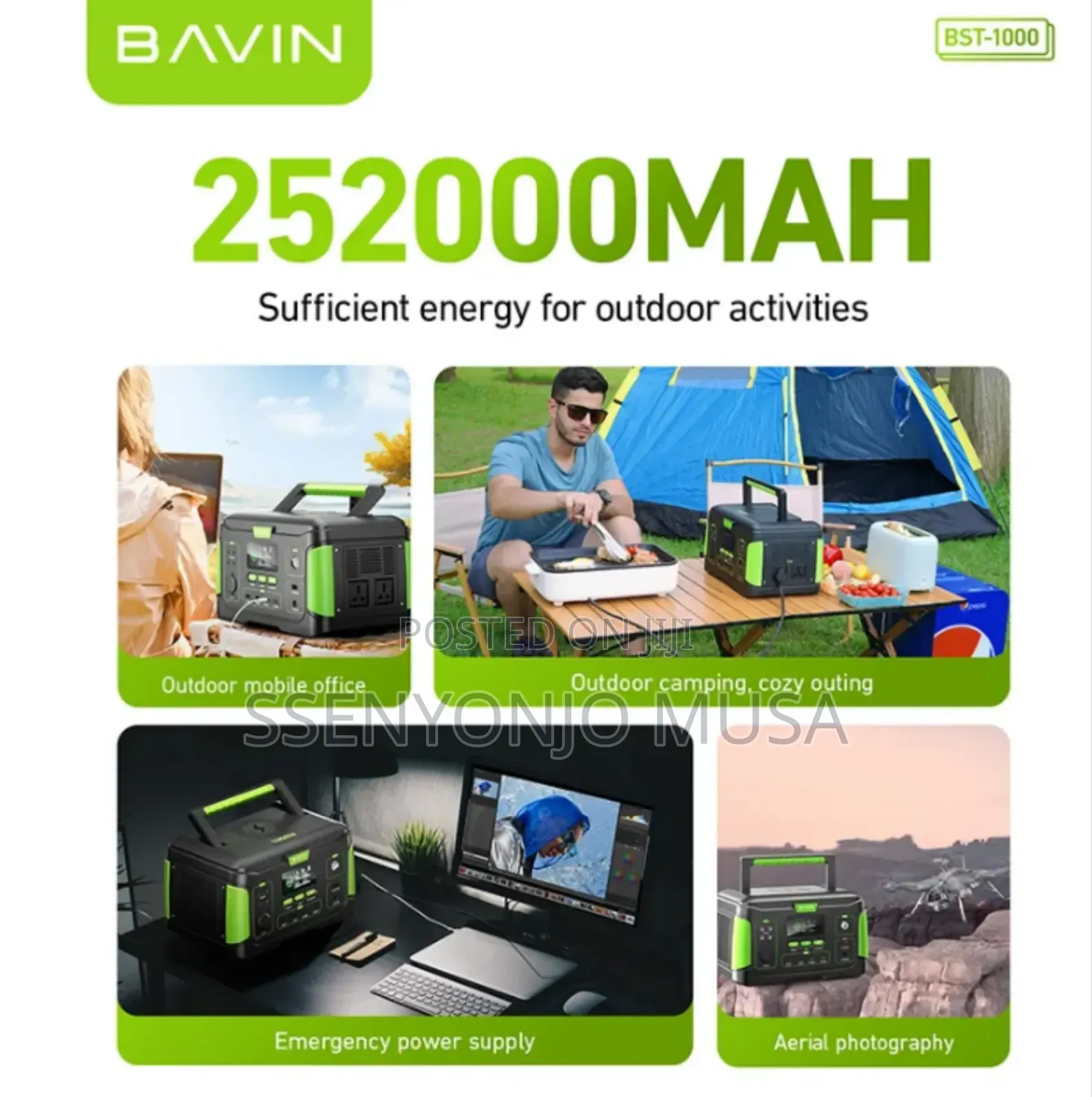Bavin BST-1000 Portable Power Station 1000w –Charging Solar Generator