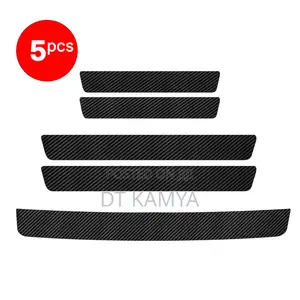 Carbon Fiber Vinyl Car Door Sill Protectors / Trim Scratch Protector