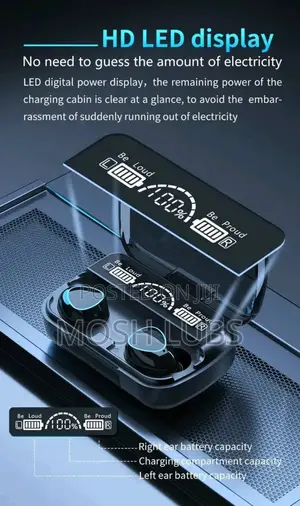M10 Smart Boom Bass Sounds Earbuds With an Inbuilt Power Bank