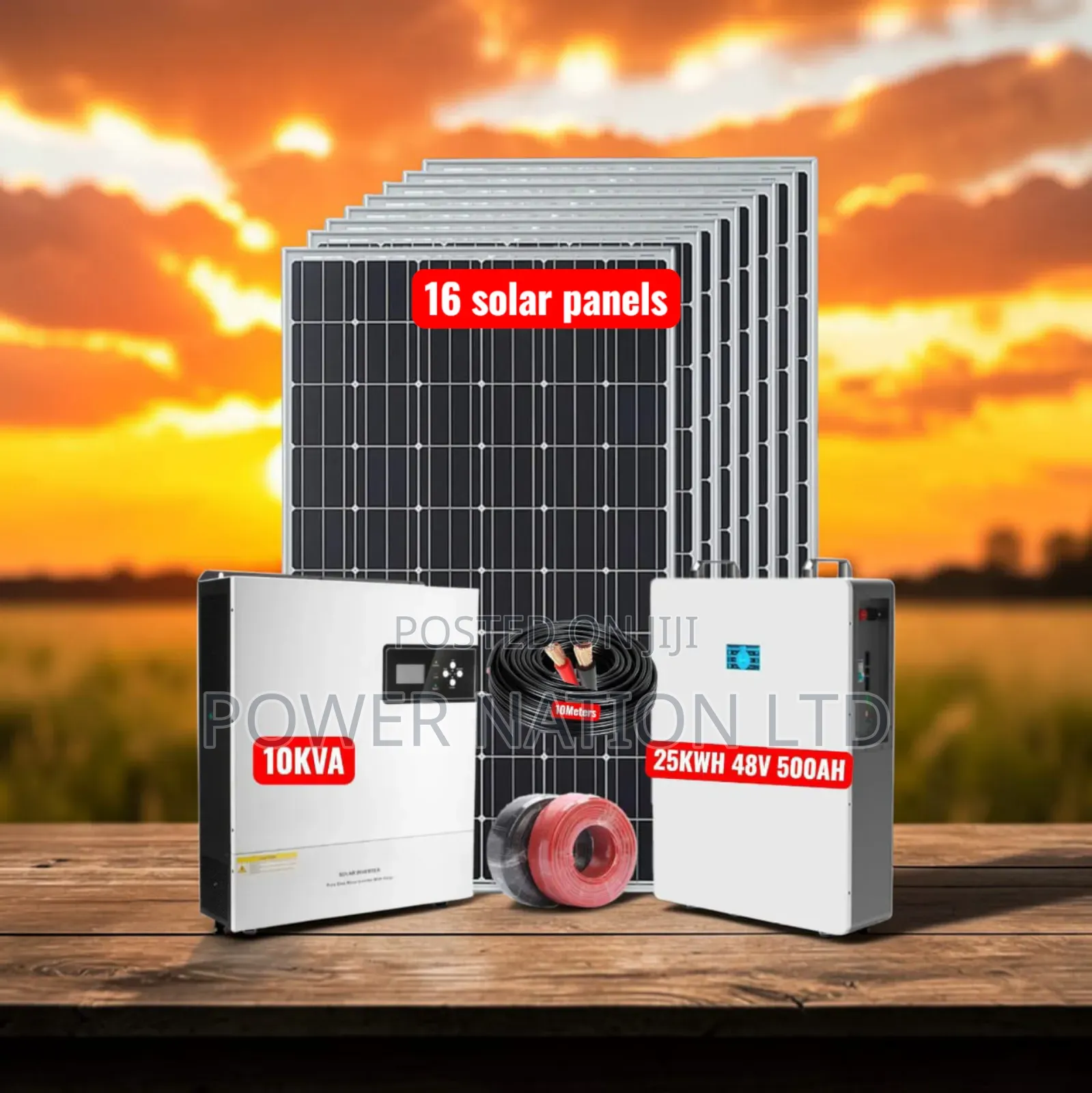 25kwh Lithium Solar System Full Kit(25kwh500ah 48v 10kva 48v Hybrid)