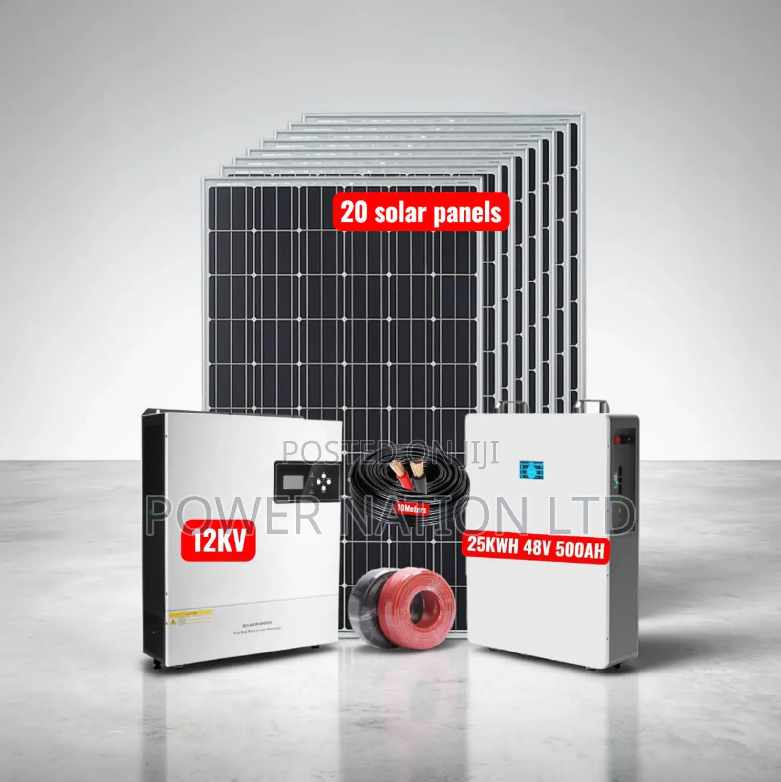 25kwh Lithium Solar System Full Kit(25kwh 500ah48v 12kva 48v Hybrid)