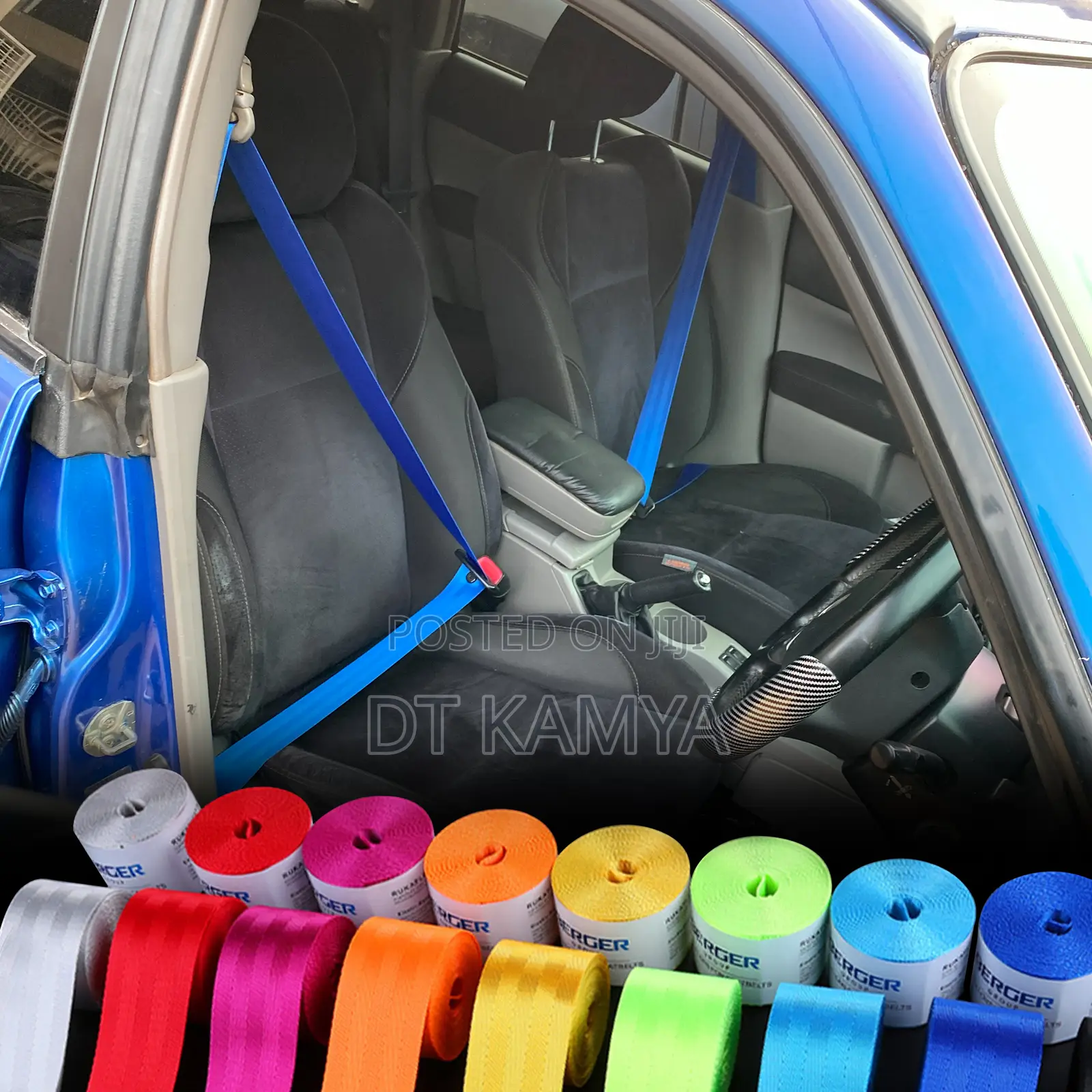 Car Seat Belts in Different Colours / Webbing / Seat Belt Replacement