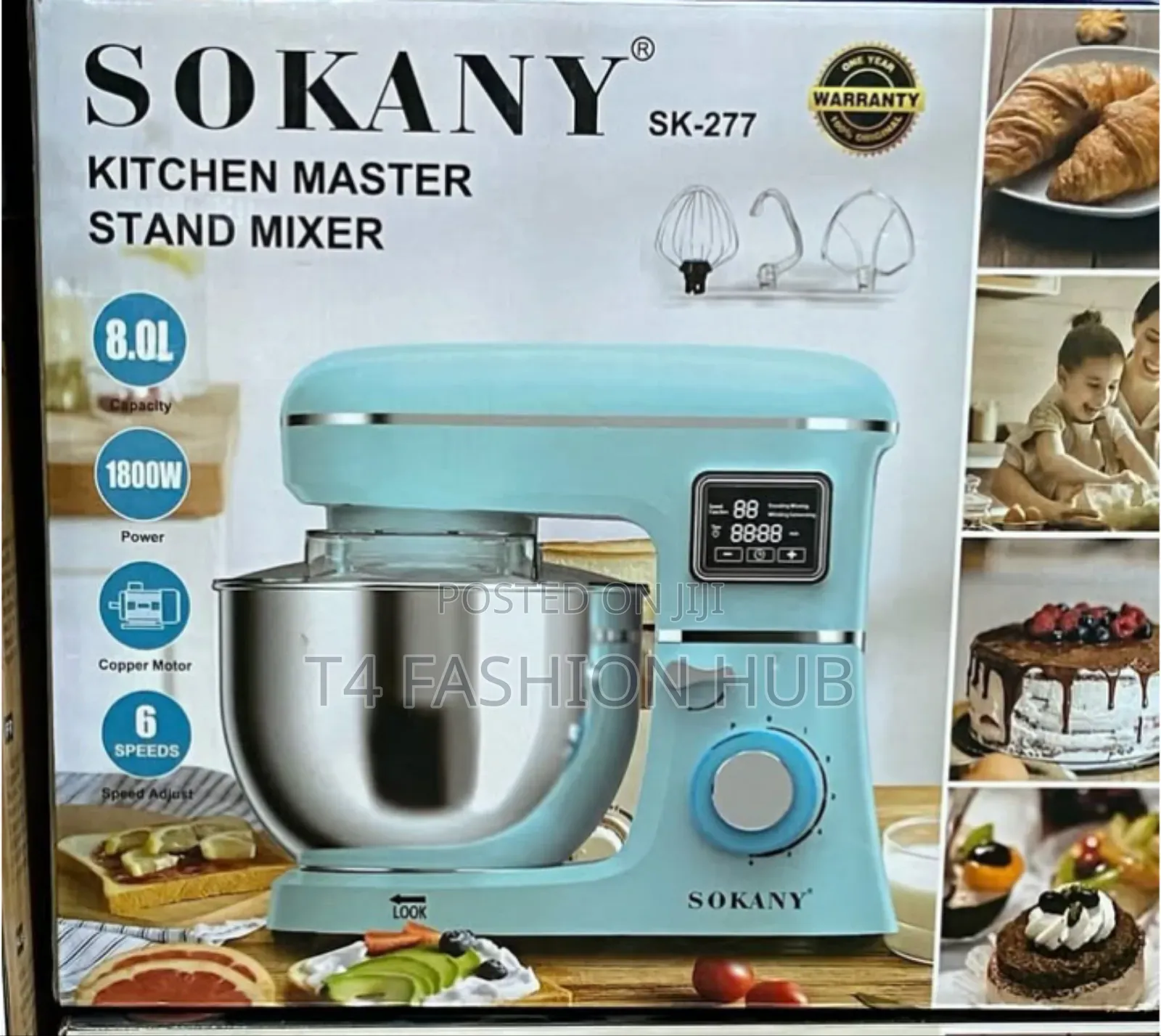 Sokany Kitchen Master 1800w Stand Mixer - 8l