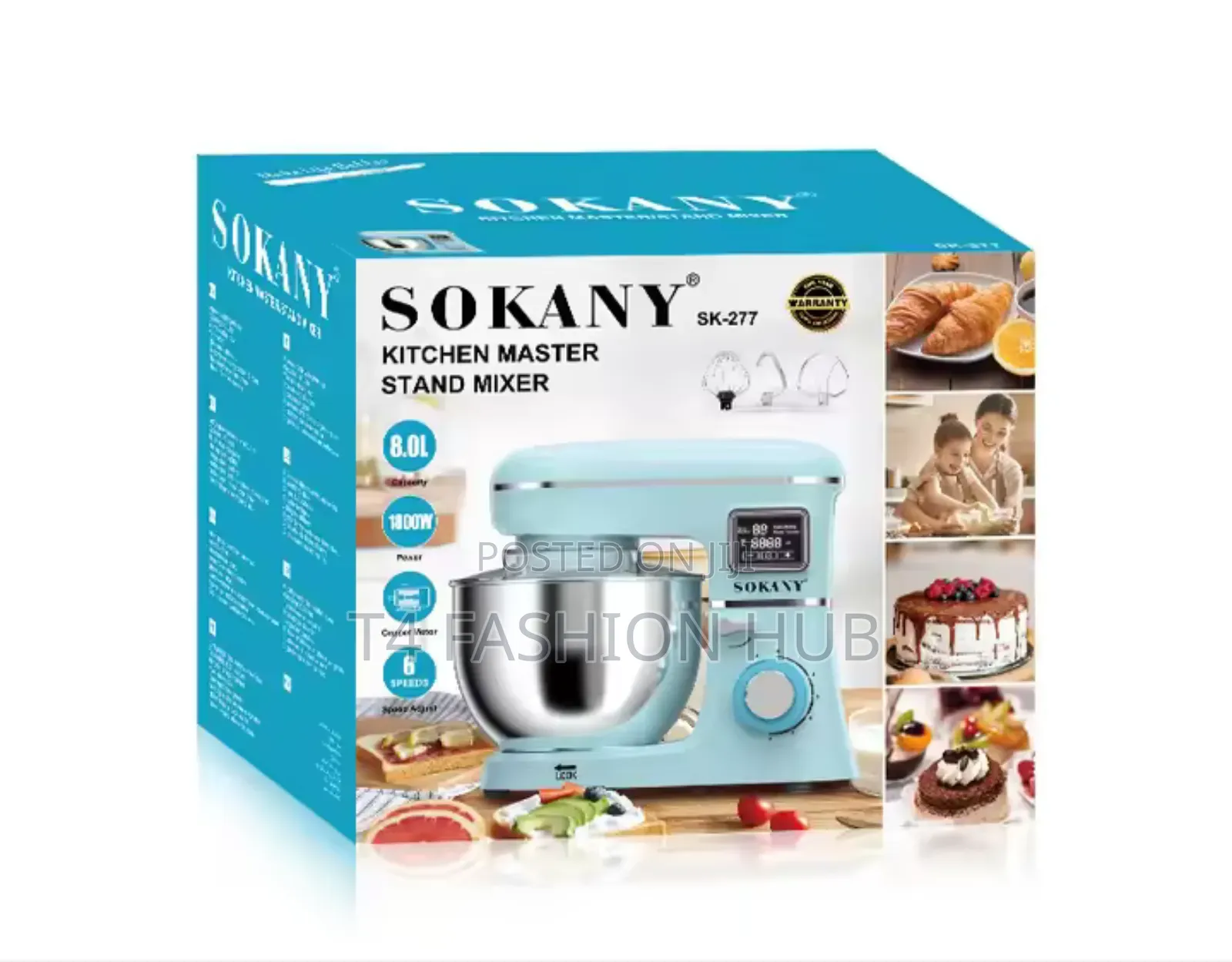 Sokany Kitchen Master 1800w Stand Mixer - 8l