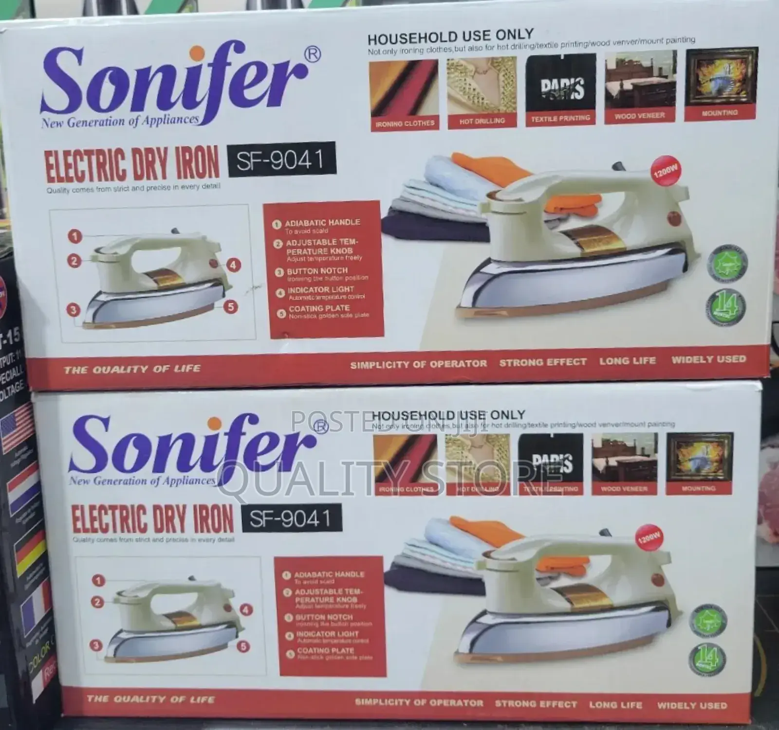 Sonifer Electric Dry Iron Sf-9041 1200w