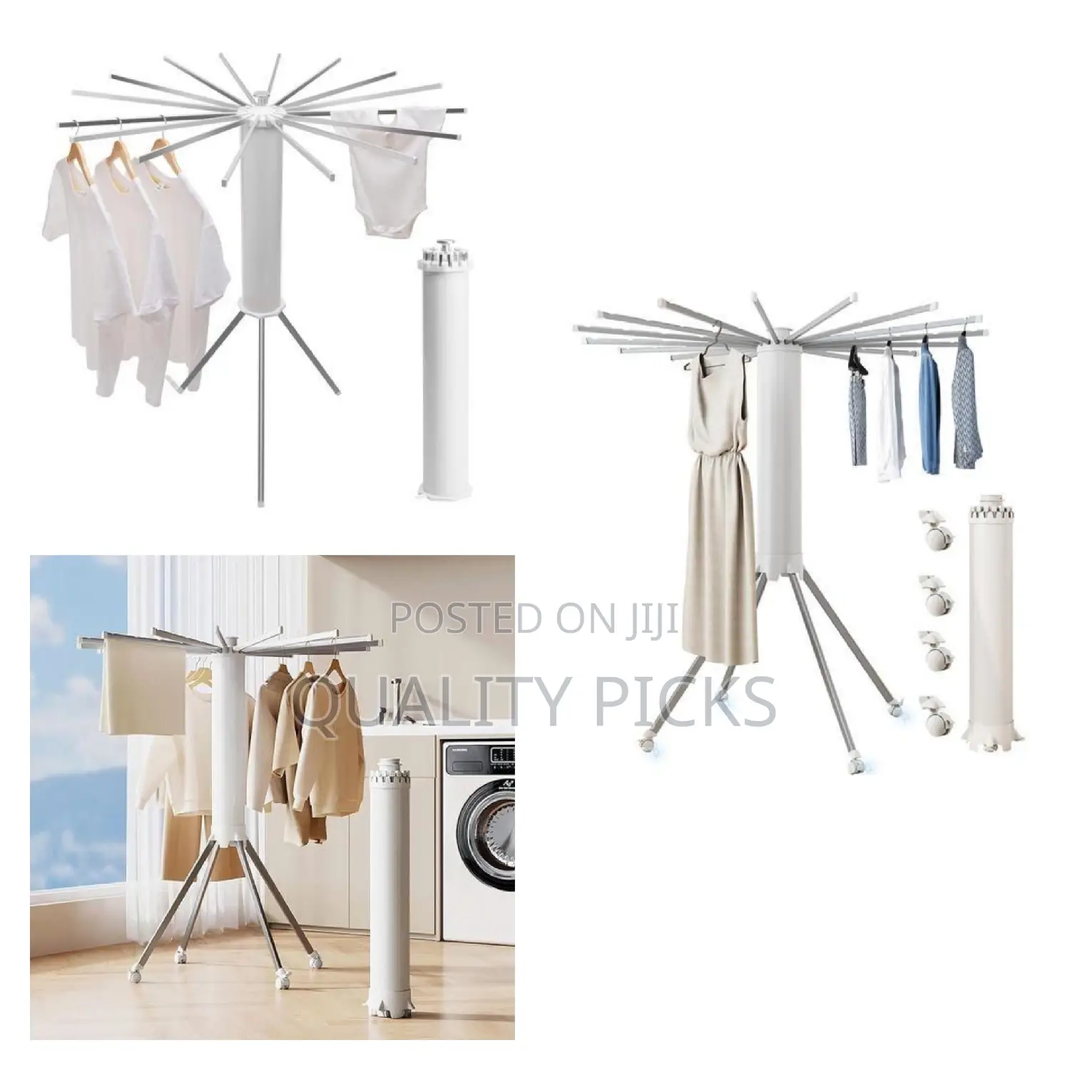 Foldable and Portable Clothes Drying Rack