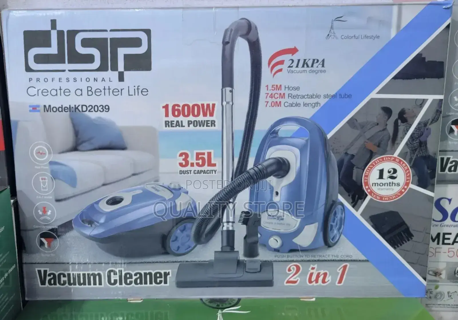 DSP 2 in 1 Vacuum Cleaner 3.5 L