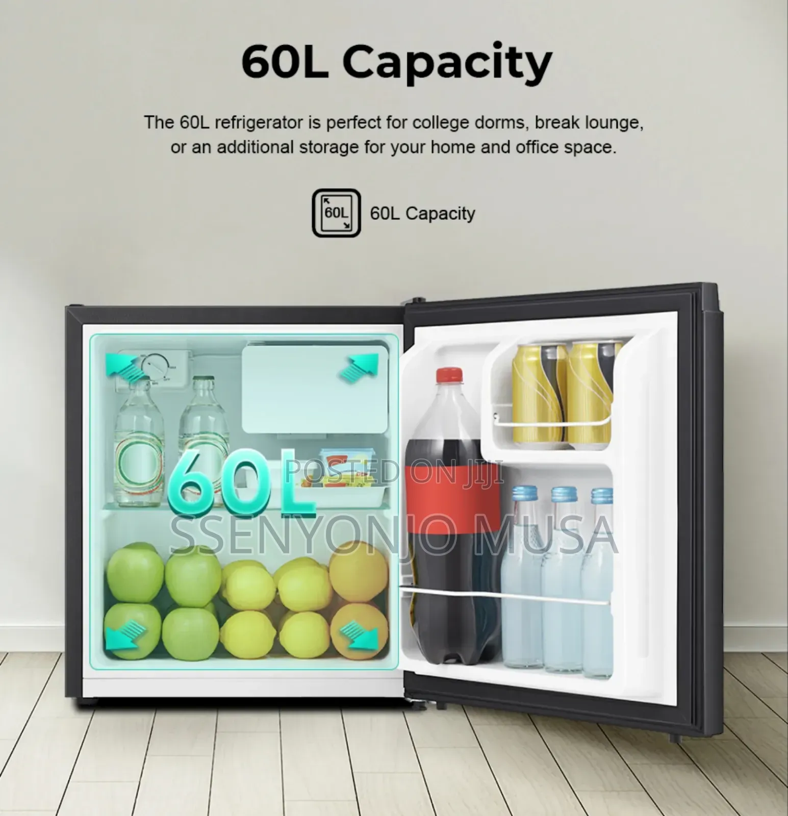 Hisense 60l Compact Fridge - Grey, 3-year Warranty
