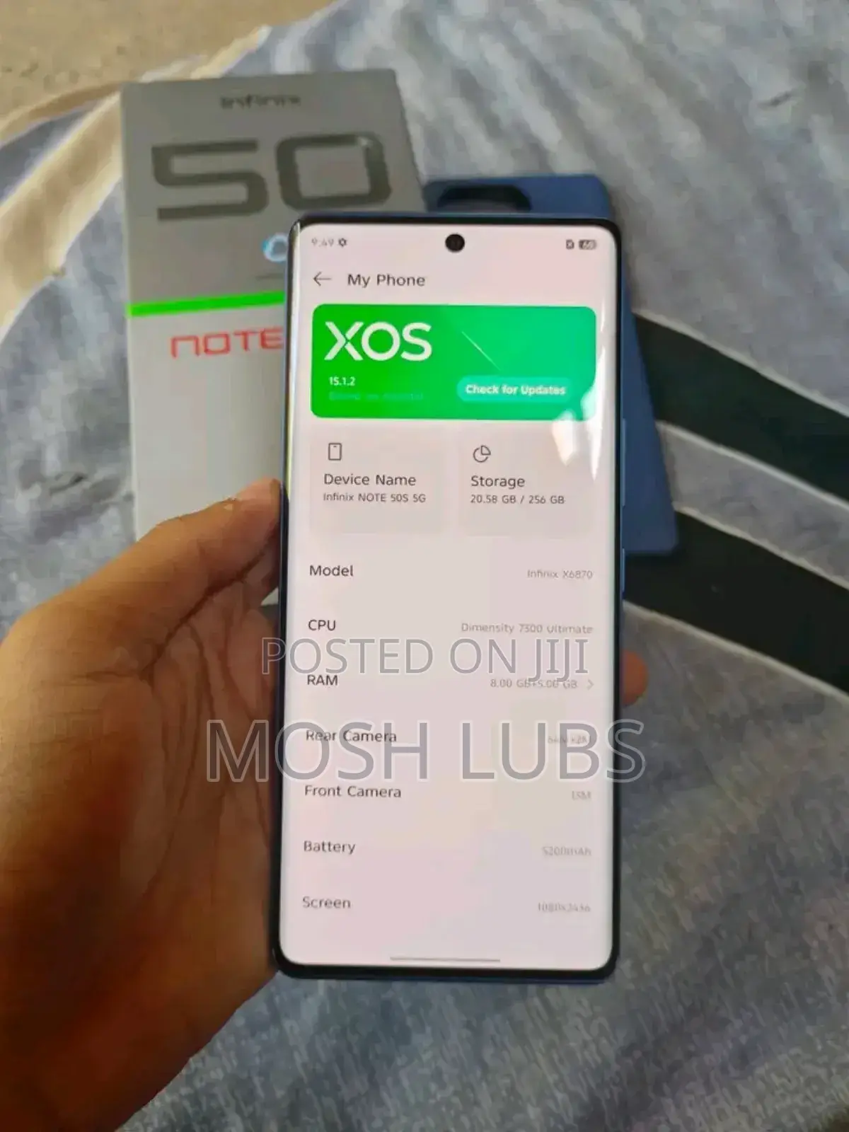 New Infinix Note 50s 256 GB Blue