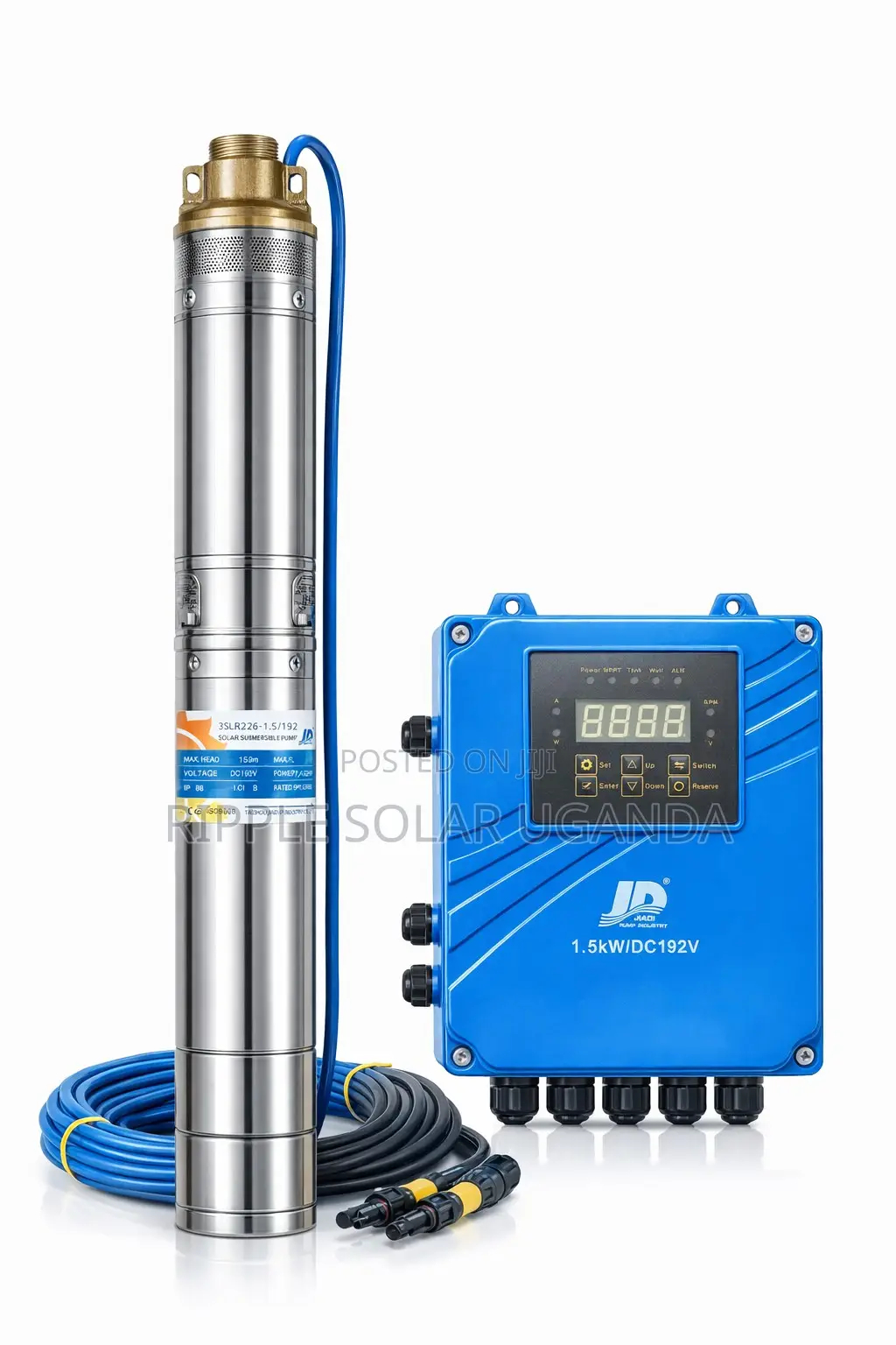1.5kw Solar Borehole Pump 192v High Pressure Deep Well Irrigation