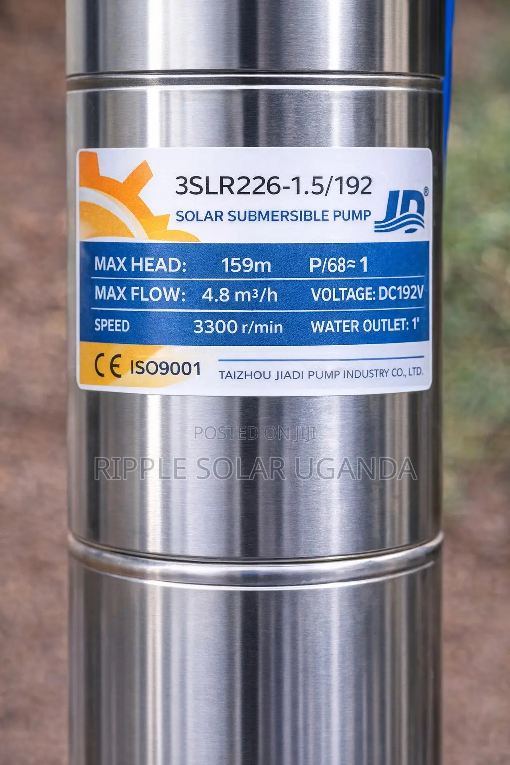 1.5kw Solar Borehole Pump 192v High Pressure Deep Well Irrigation