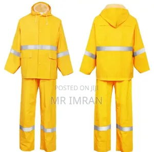 High-visibility Yellow Pvc Waterproof Rain Suit
