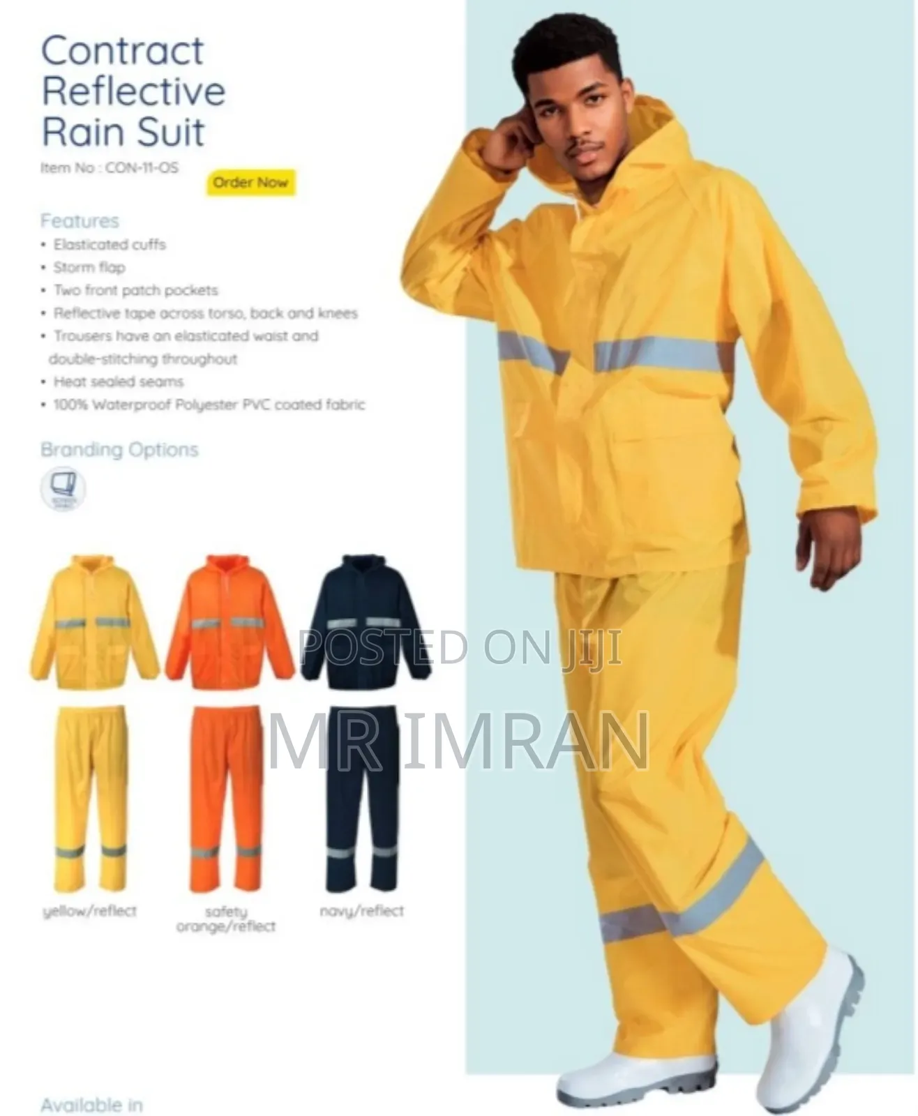 Two-piece Waterproof Reflective Rain Suit