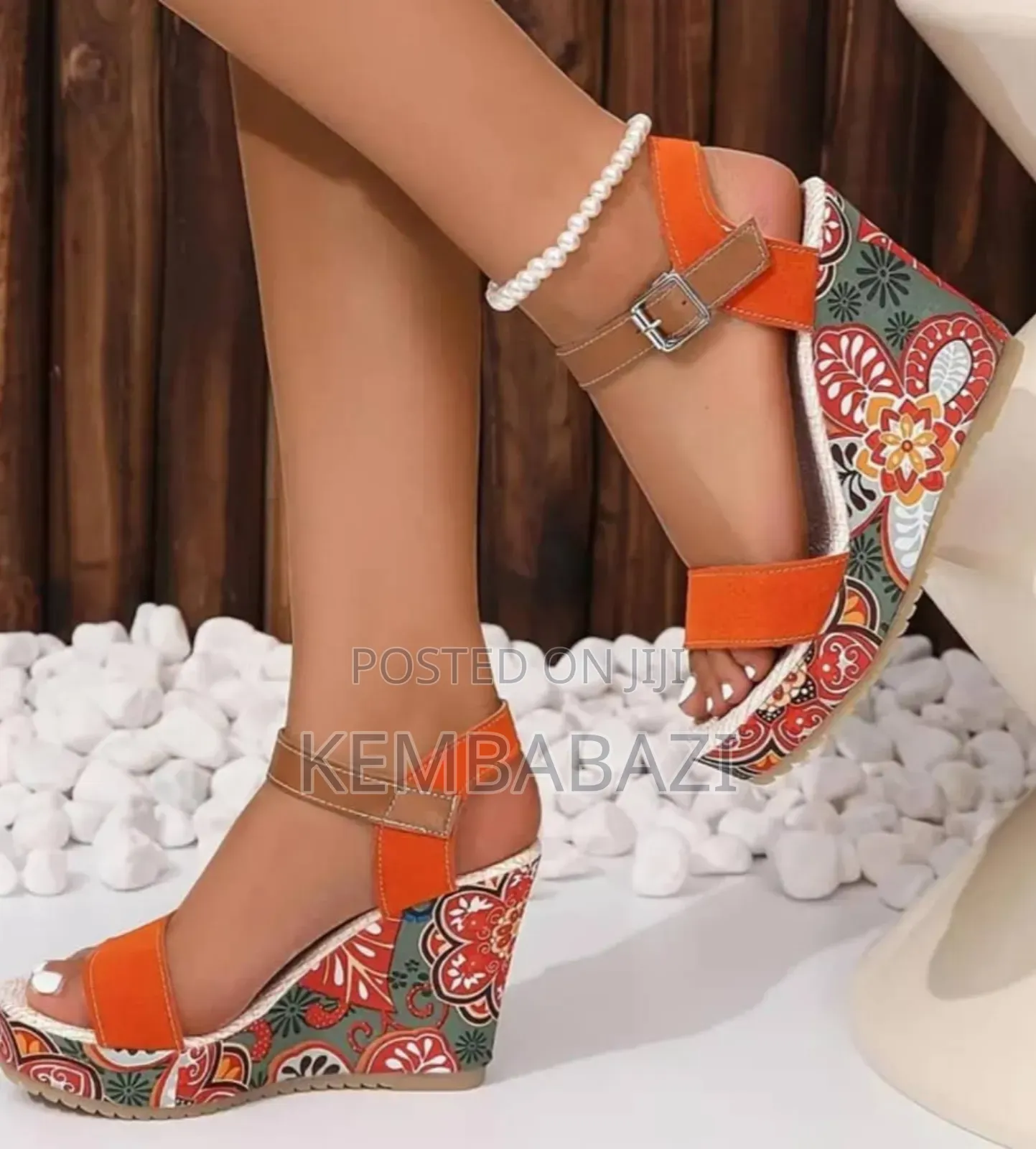 Floral Wedge Sandals Women High Shoes