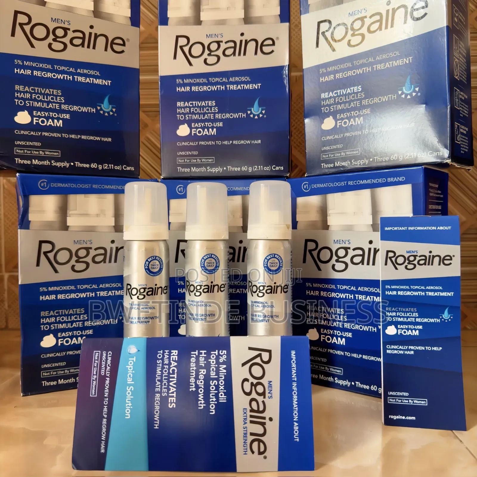 Men's Rogaine 5% Minoxidil Topical Foam One Month Supply