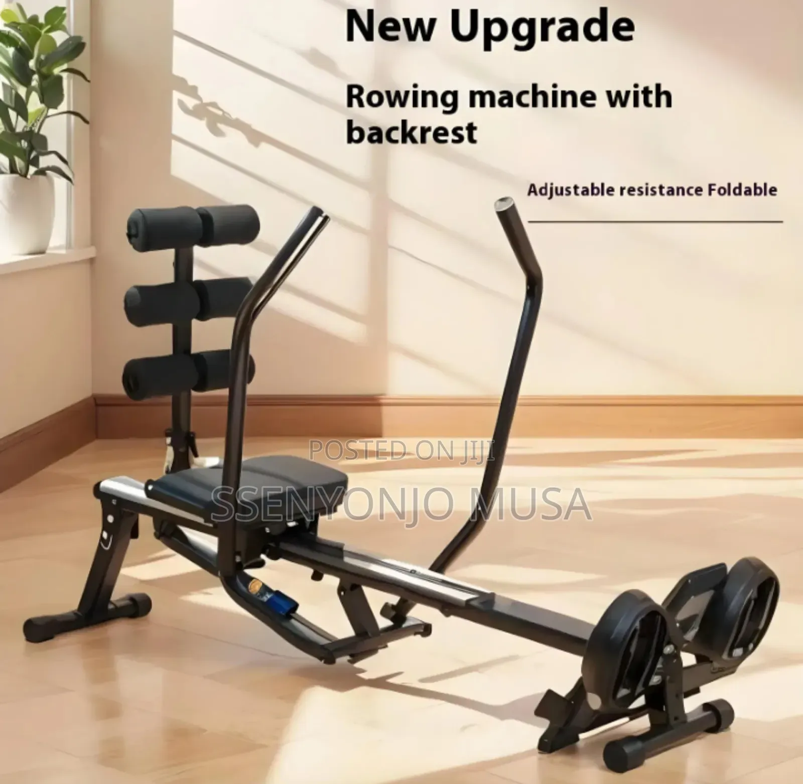 Rowing Machine Compact Hydraulic Folding Home Fitness Trainer