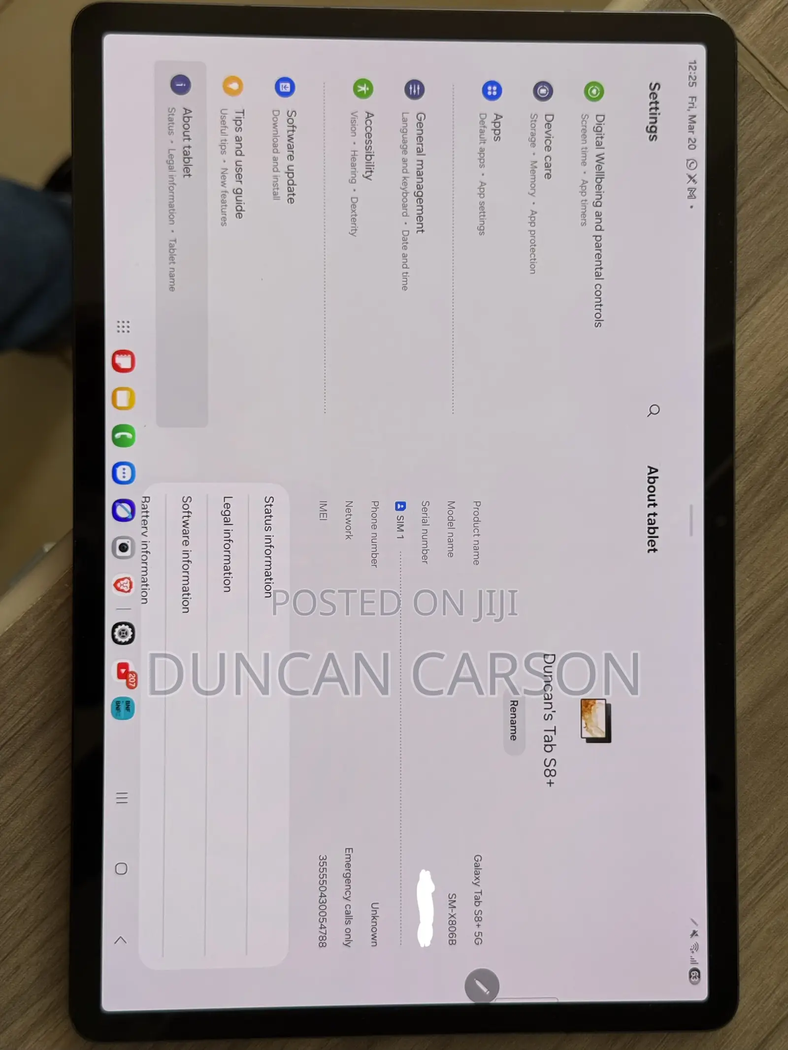 Samsung Galaxy Tab S8+ 128 GB Black