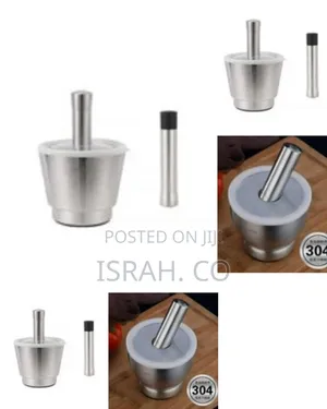 Stainless Steel Mortar and Pestle Set With Lid