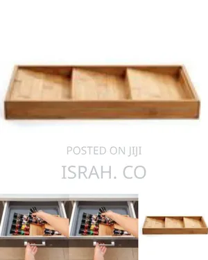 Tiered Bamboo Spice Drawer Organizer And Glass Jar Set - Multicolor##