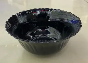 Luxury Black Glass Serving Bowl