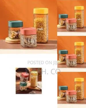 Elegant Textured Glass Food Storage Canister With Airtight Lid
