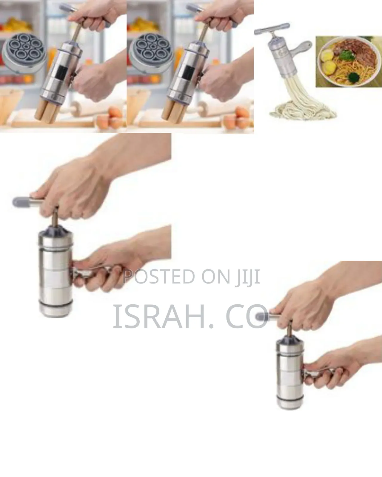 Manual Pasta Maker With 5 Molds - Multicolor