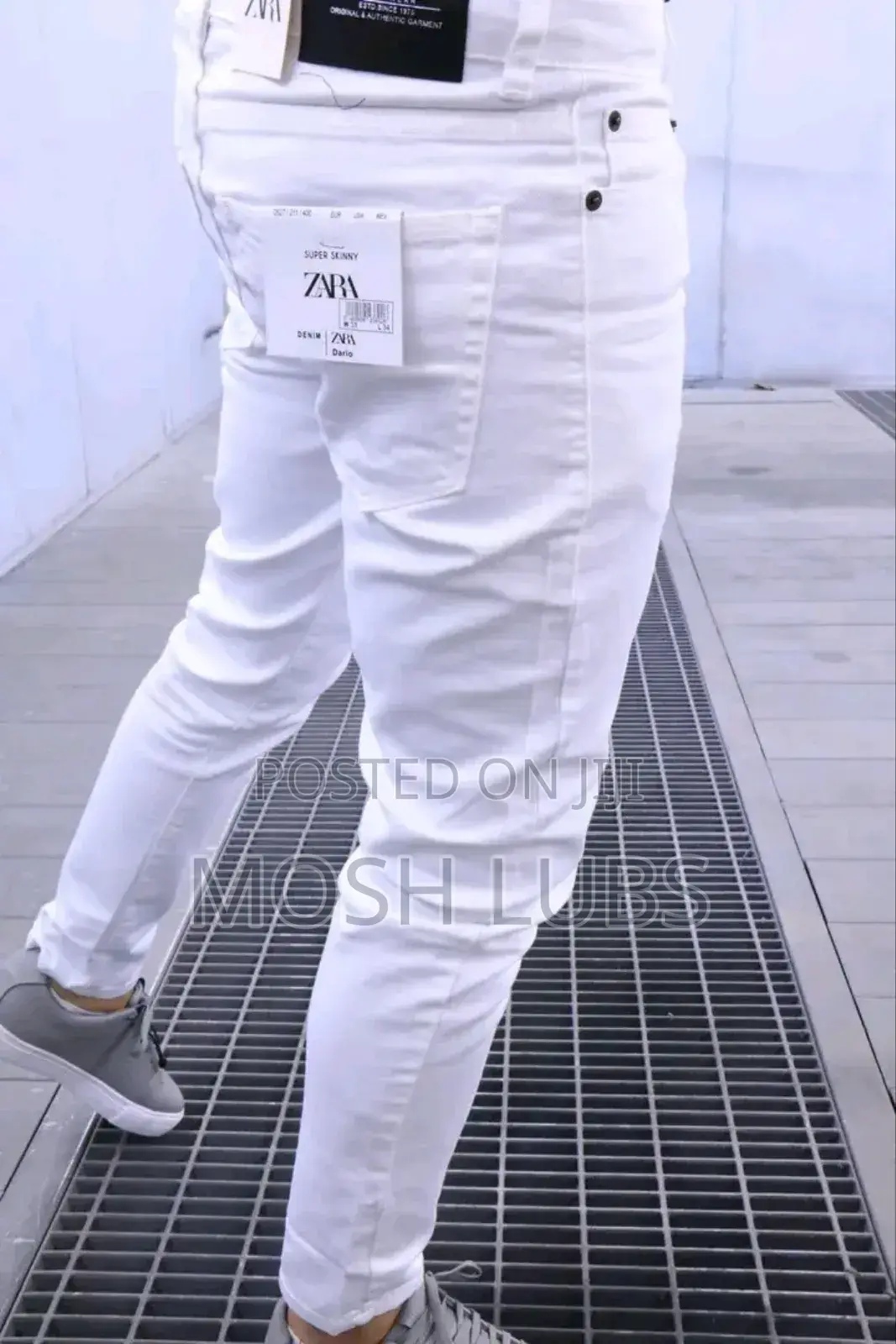 Zara Original Men Plain White Jeans