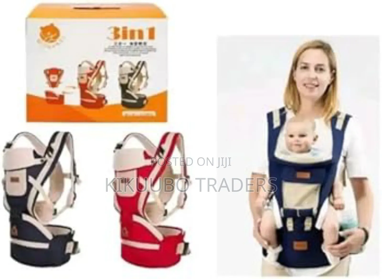 Willbaby Premium 3 in 1 Baby Hip Seat Carrier (Dark Blue)